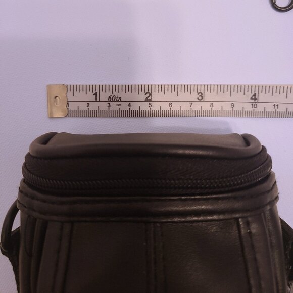 Icon Black Faux Leather Vintage Digital Camera Pouch - Picture 12 of 15